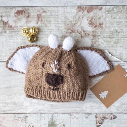 Christmas Reindeer Calf Baby Hat Pattern - Image 3