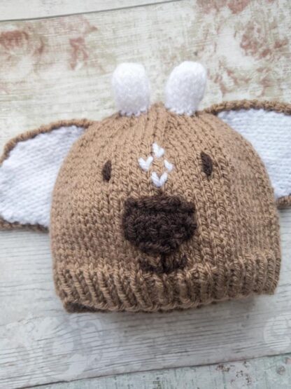 Christmas Reindeer Calf Baby Hat Pattern - Image 4