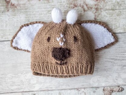 Christmas Reindeer Calf Baby Hat Pattern