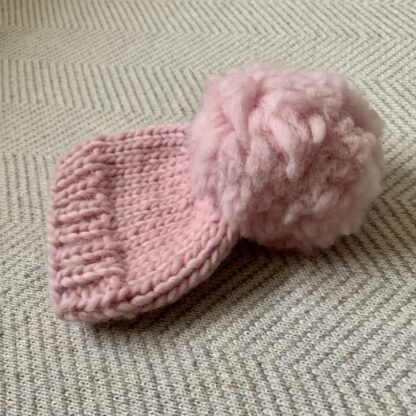 Pink Pom Pom Baby Hat - Image 5