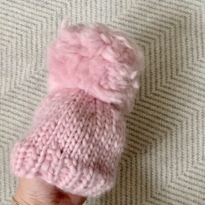 Pink Pom Pom Baby Hat - Image 7