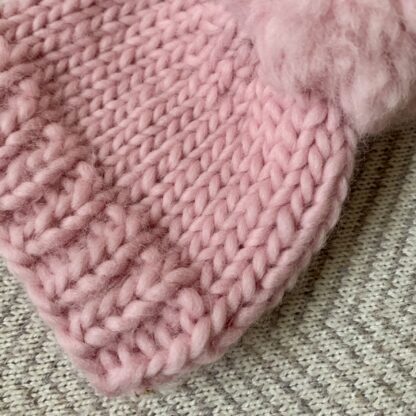 Pink Pom Pom Baby Hat - Image 6